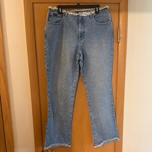 NY Jeans New York & Co Women's Y2K Frayed Hem Bootcut Jeans Size 14